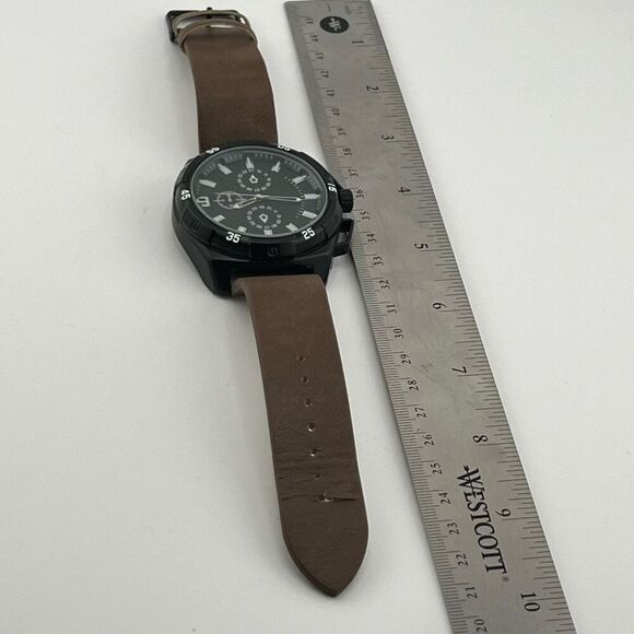 Signum Suisse Men’s Brown Faux Leather Chrono Analog Watch - Picture 7 of 7